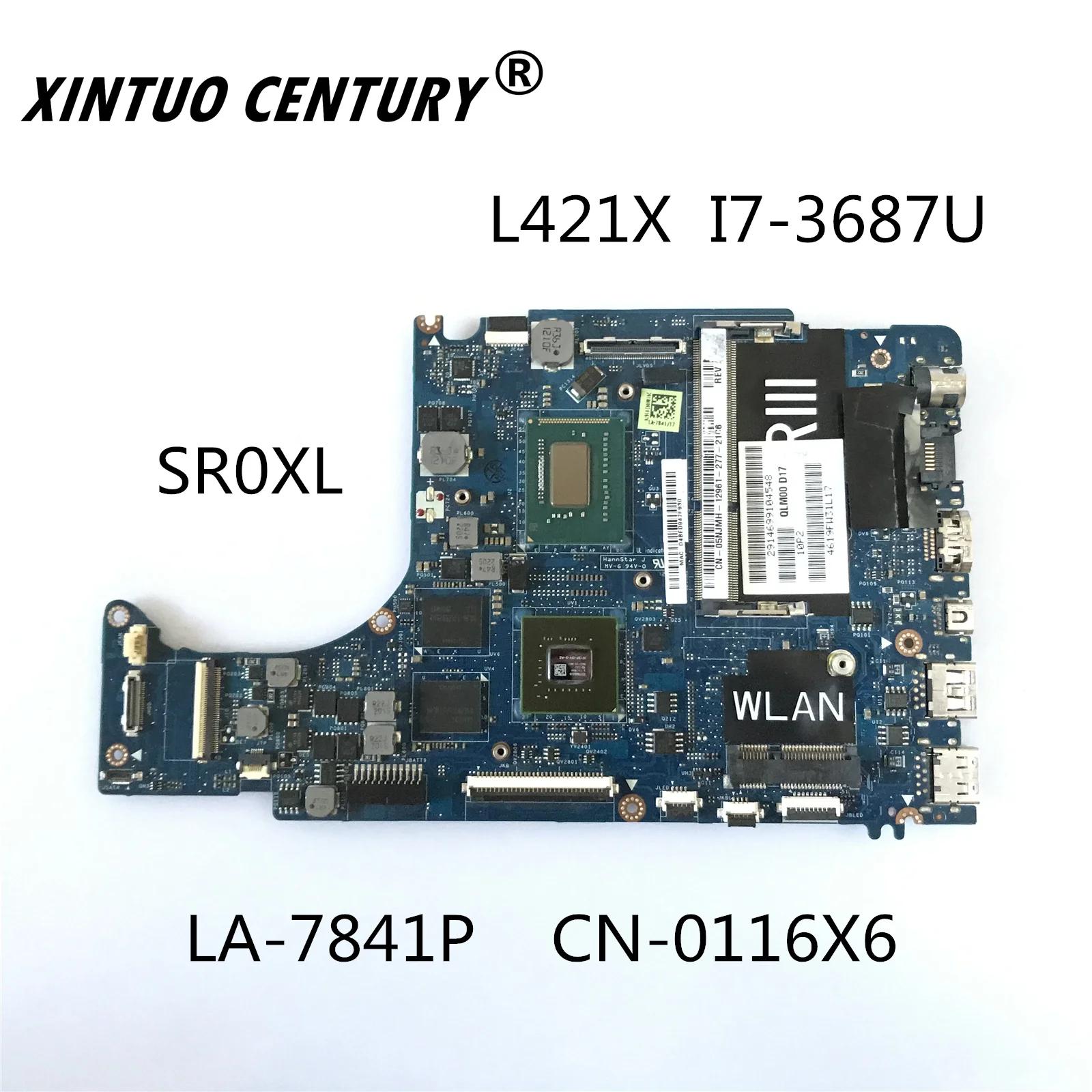 Dell XPS 14 L421X placa mae fazer portatil LA-7841P CN-0116X6 0116X6 116X6 SR0XL I7-3687U CPU 100% ׽Ʈ
